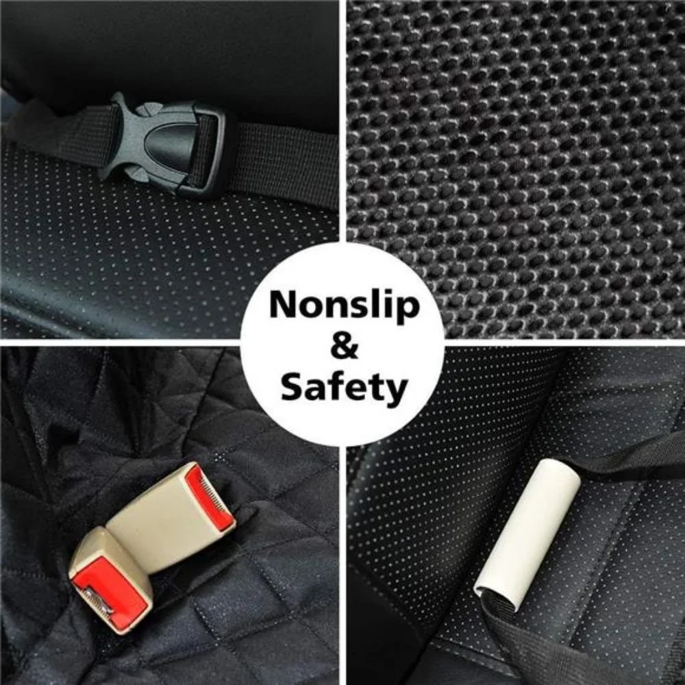 Quilted Dog Car Seat Cover w/ Side Flap Pet Backseat Cover for Cars, 57''Wx60''L
